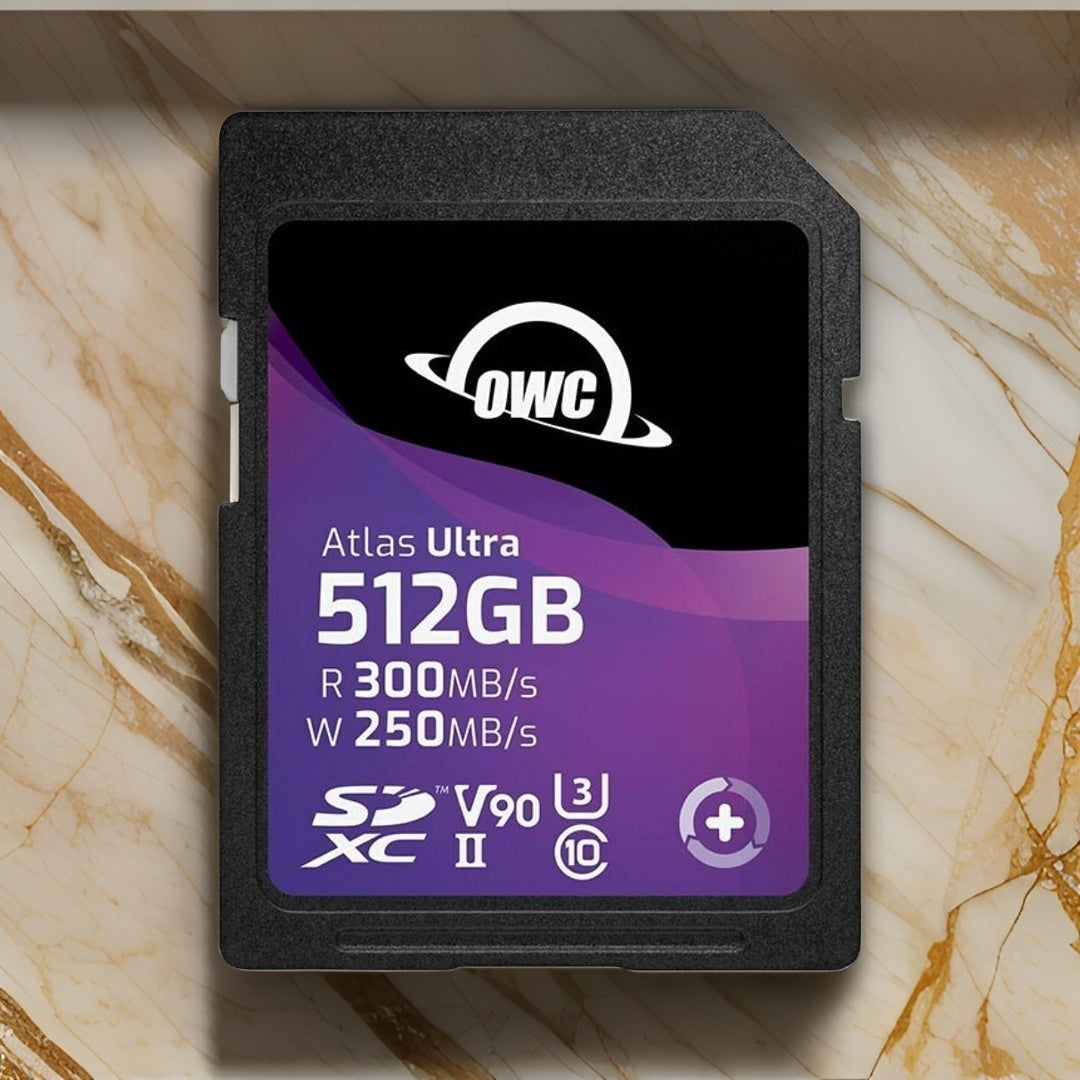 OWC 512GB Atlas Ultra UHS-II SDXC Memory Card with Dual SD-Slot SDXC UHS-II Card Reader