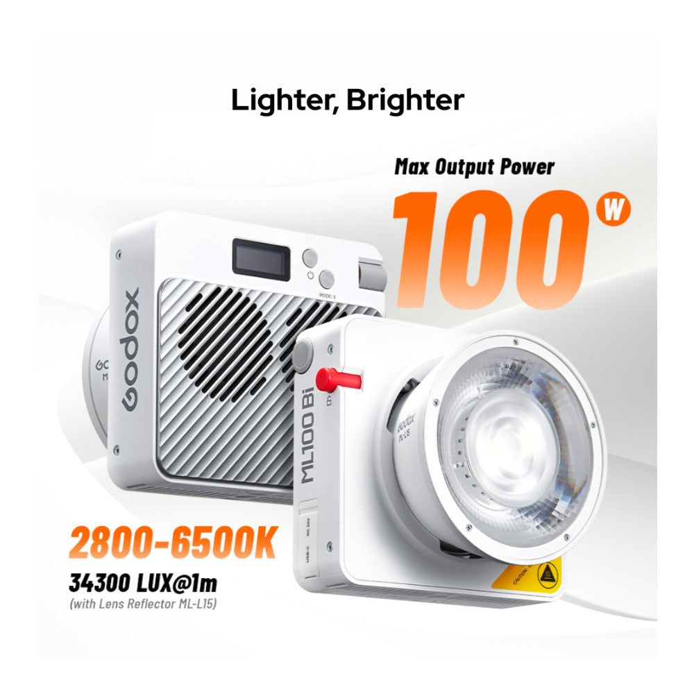Godox ML100Bi Bi-Color LED Video Light Kit 2 with Light Modifier and Adapter