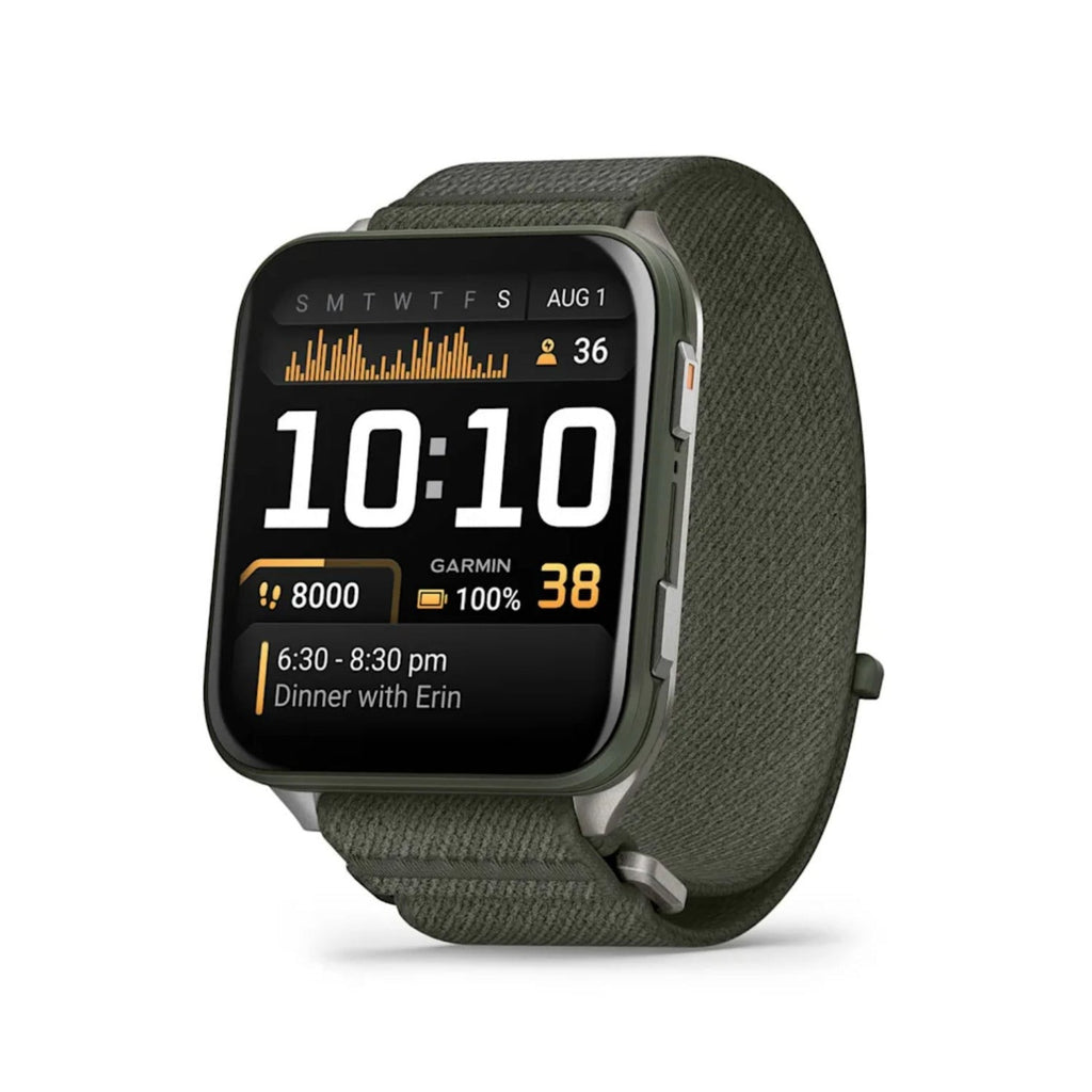 Garmin Venu X1 Moss with Titanium Caseback and Moss ComfortFit Nylon Band Bundle