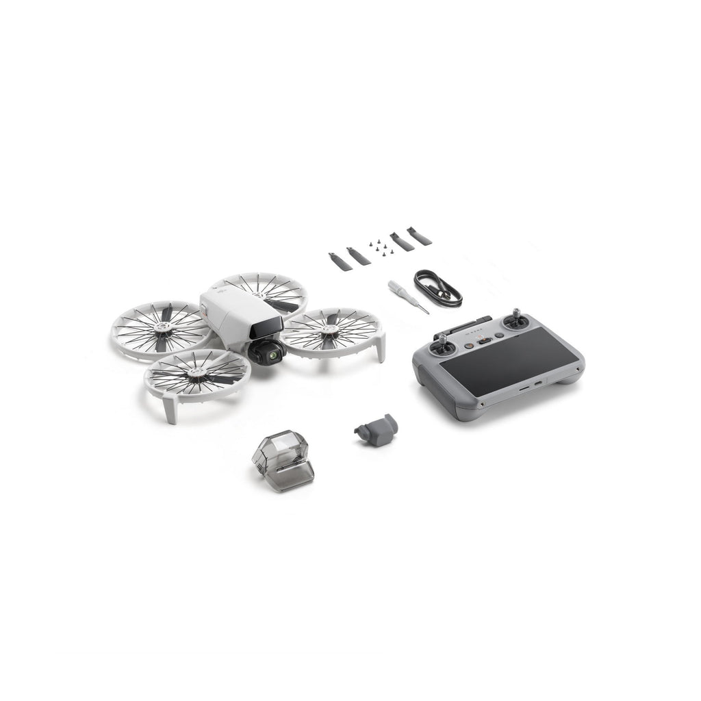 DJI Flip 4K White Camera Drone Bundle with RC 2 Controller, Carrying Bag and 30-inch Landing Pad