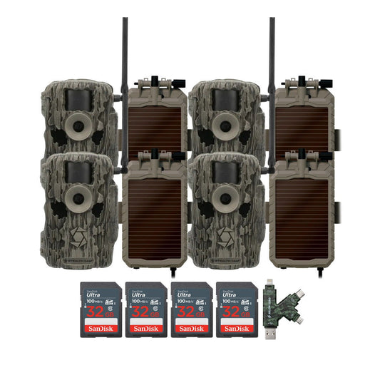 Stealth Cam Fusion MAX Dual Sim 36MP Trail Camera (2-Pack) x 2 with Battery (4-Pack) Bundle
