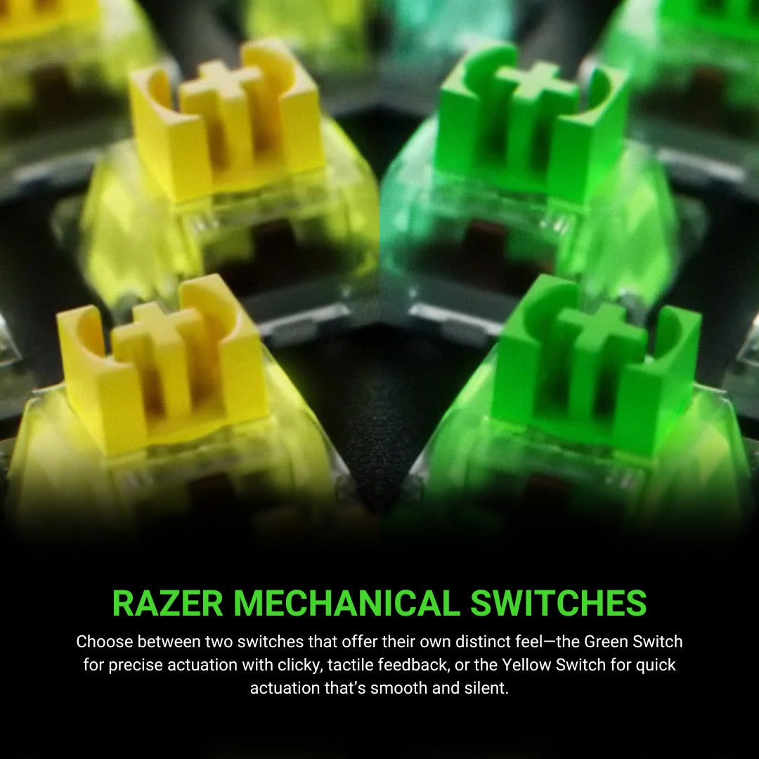 Razer BlackWidow V4 Green Switch Gaming Keyboard Bundle, RZ03-04690200, Black (Certified Refurbished)