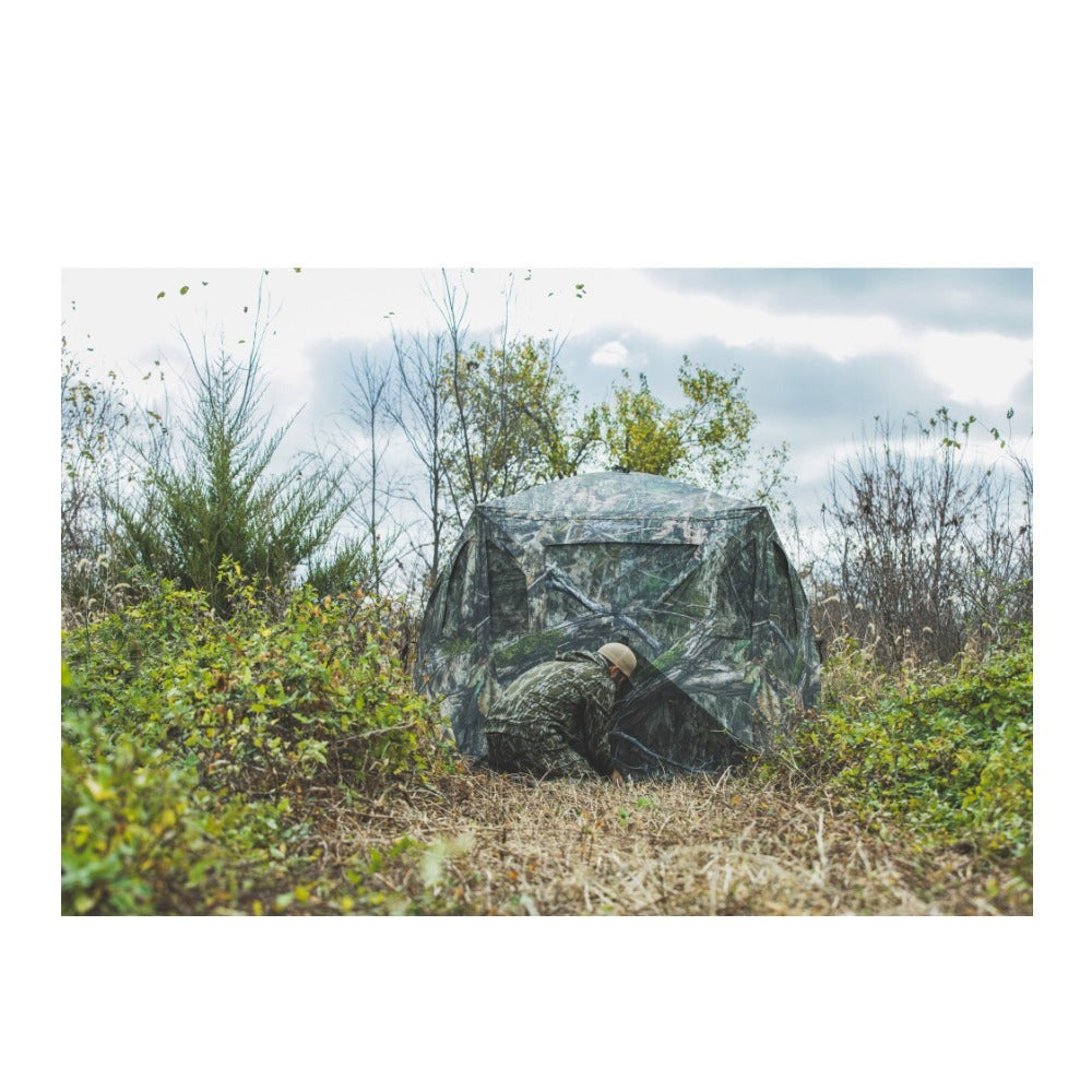 Ameristep Brickhouse Wide Bottom Ground Blind 75X75X66-Inch Footprint