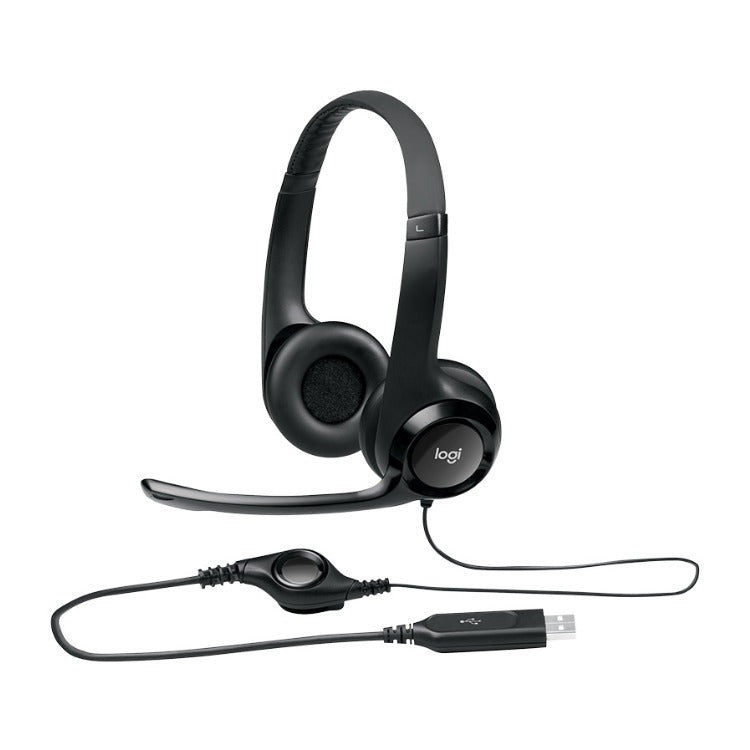 Logitech C920S Pro Stream Webcam Full 1080p/30fps with Logitech H390 Headset & Knox 4-Port USB Hub