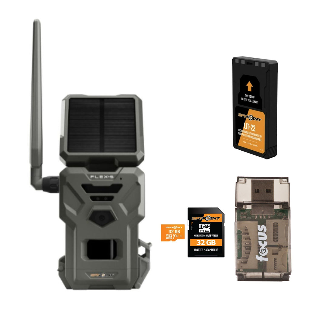 Spypoint FLEX-S 36 Megapixel Trail Camera with 100-Feet Flash and Detection Range Bundle
