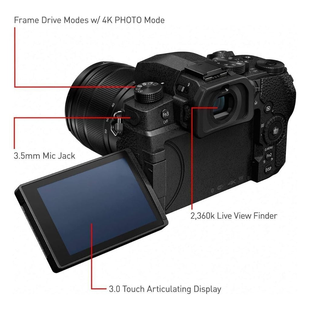 Panasonic LUMIX G95 Mirrorless Camera, 20.3MP (Black) (Certified Refurbished)