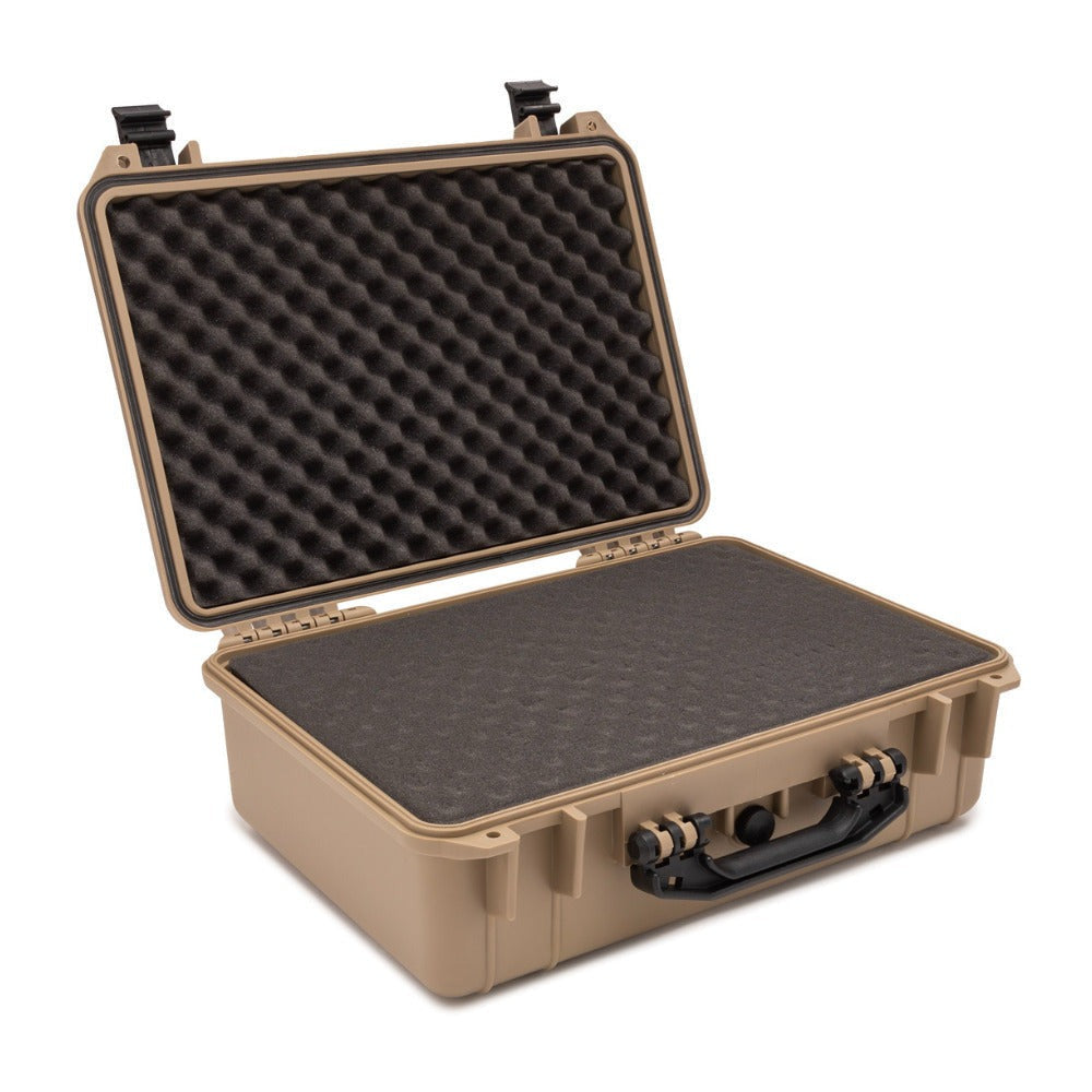 Koah Weatherproof Hard Case with Customizable Foam (18 x 14 x 7 Inch) - Tan (2-Pack)