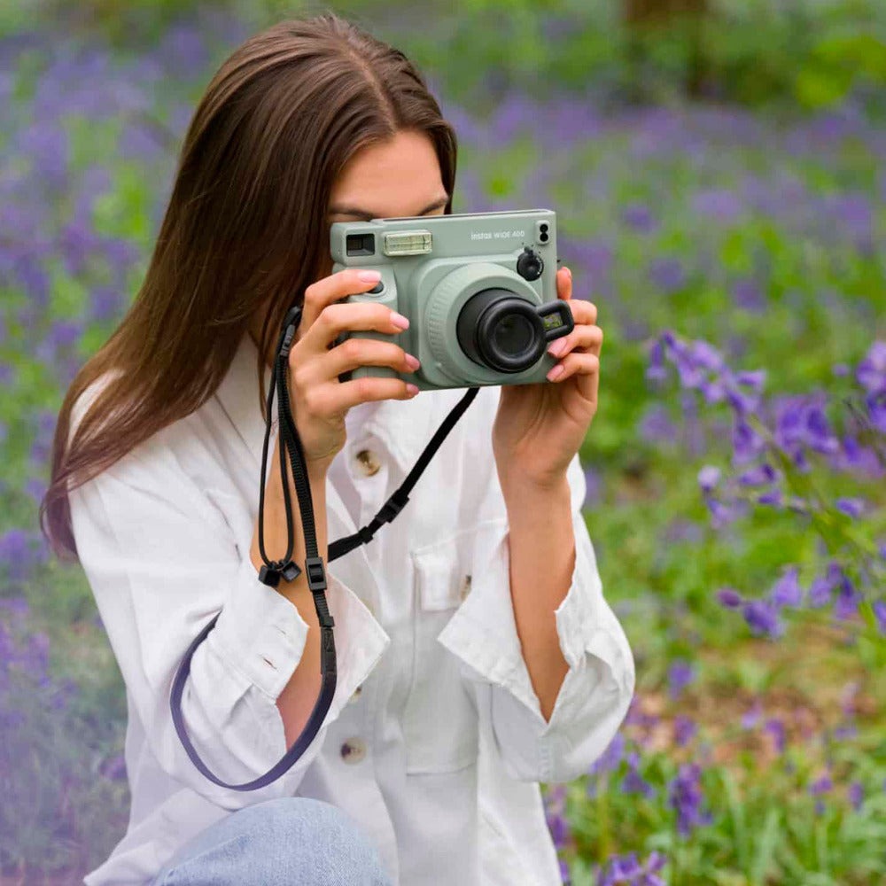 Fujifilm Instax Wide 400 Camera with Automatic Electronic Flash and Self-Timer (Green) Bundle
