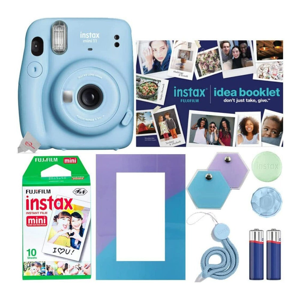 Fujifilm Instax Mini 11 Instant Film Holiday Camera Bundle (Sky Blue)