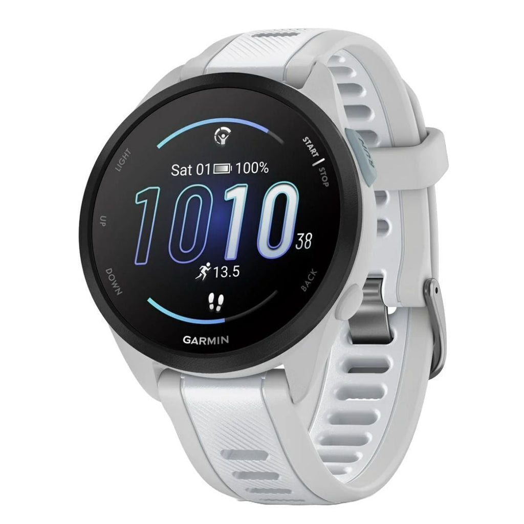 Garmin Forerunner 165 Music GPS Smartwatch (Whitestone) w/ Accessories Bundle