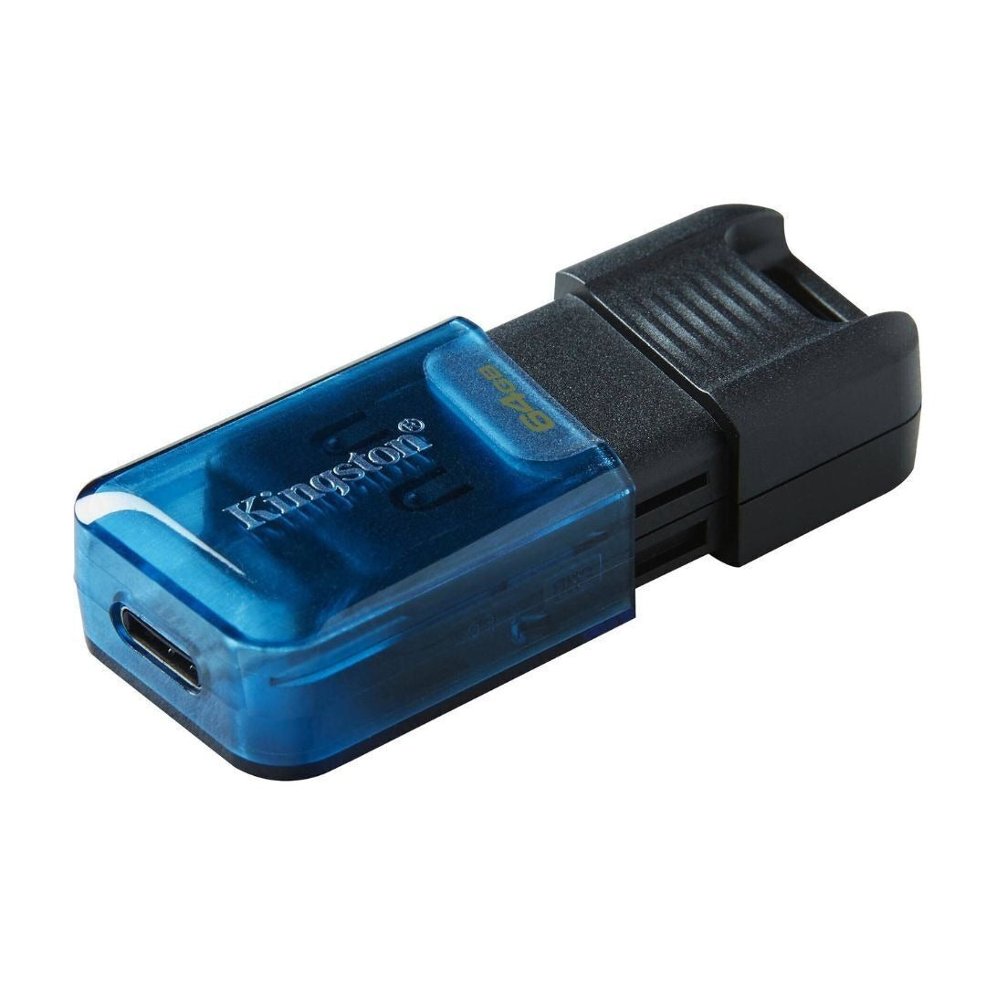 Kingstone 64GB DataTraveler 80 M Flash Drive for USB Type-C Devices with Up To 200MB/s Read Speed
