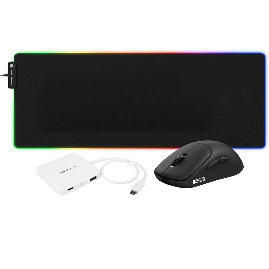 Sony INZONE Wireless 8K Gaming Mouse with XL Mouse Pad and 3-Port USB Bundle