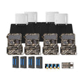 Yellowstone Y2 Trail Camera Bundle with Battery, Solar Panel, Card Reader, and Accessories (4-Pack)