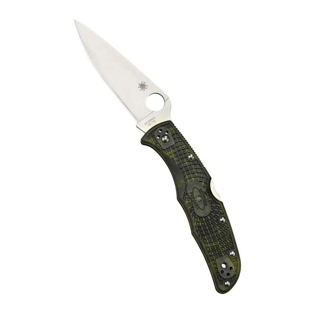 Spyderco Endura 4 Zome 3.80-Inch VG-10 Foldable Steel Blade Knife (Green)