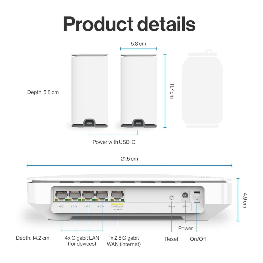 Linksys Multi-Gig Micro Mesh WiFi 6 System - Connect 100+ Devices