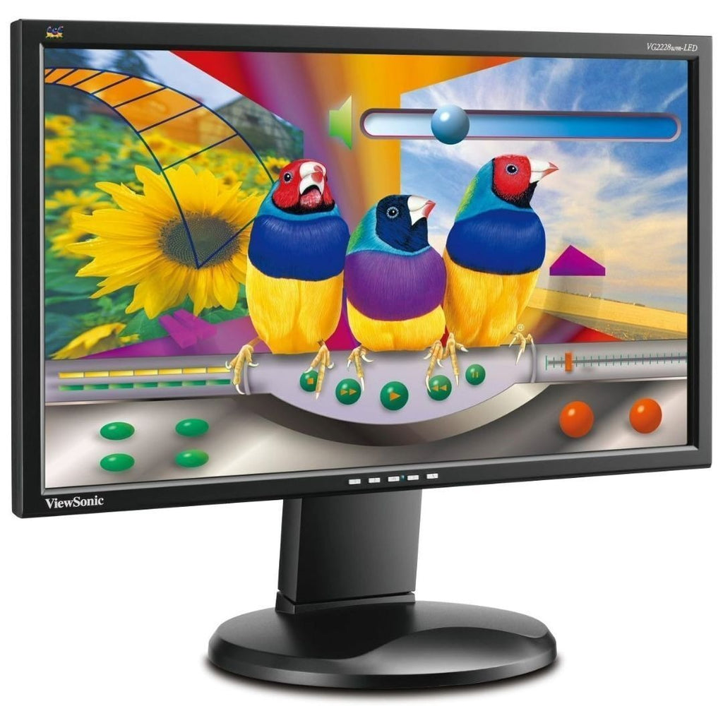 ViewSonic VG2228WM 22" FHD LED Ergonomic Monitor with Built-In Speakers (Certified Refurbished)