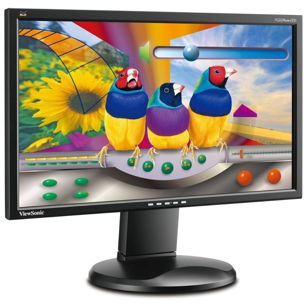 ViewSonic VG2228WM 22" FHD LED Ergonomic Monitor with Built-In Speakers (Certified Refurbished)