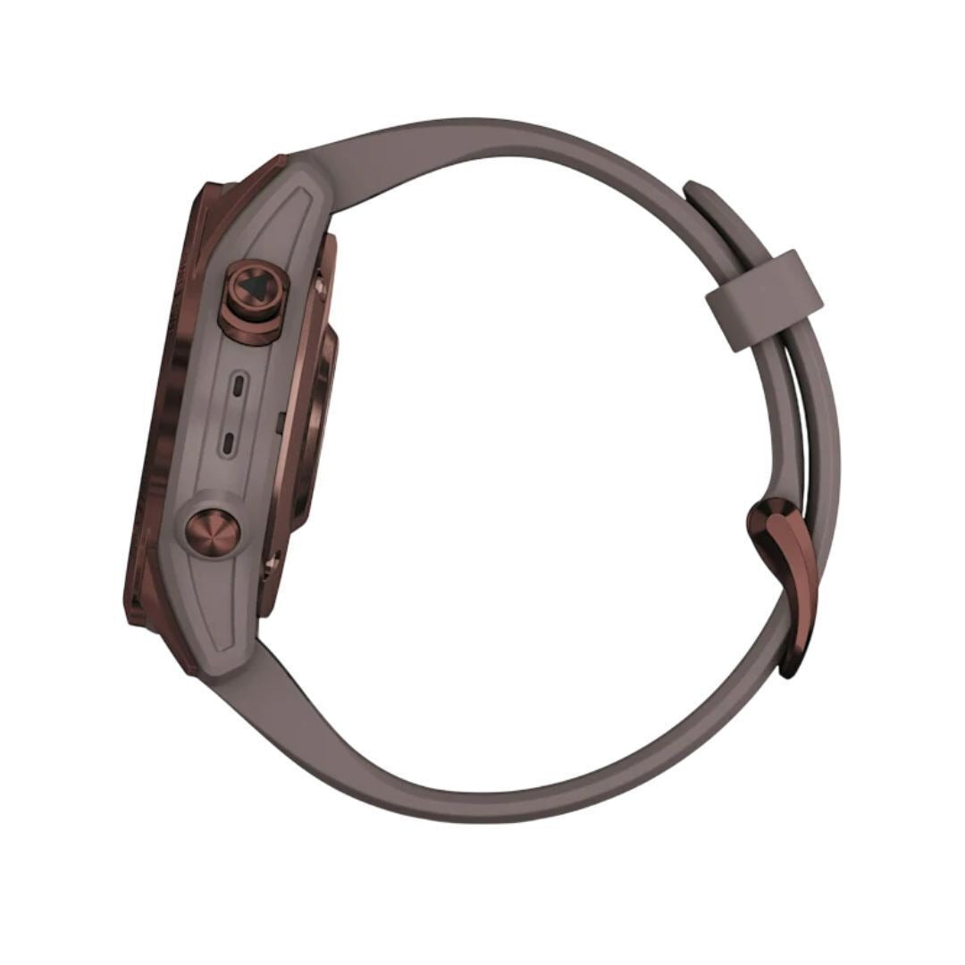 Garmin fenix 7S Sapphire Solar, Dark Bronze Ti w/Shale Gray Band