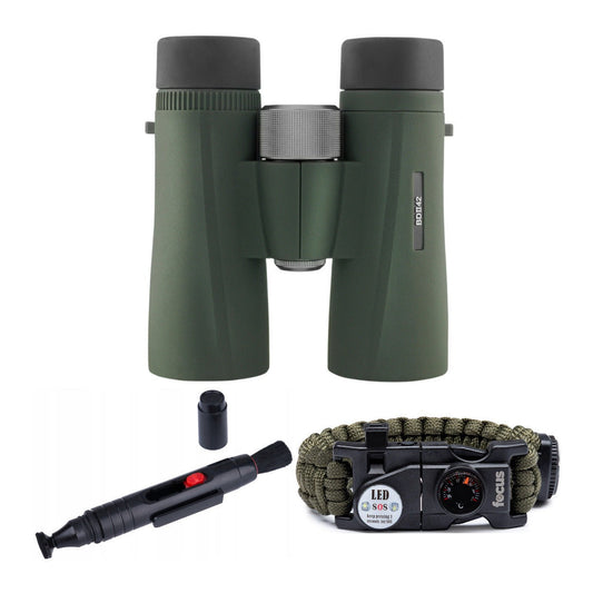 Kowa 8x42 BDII-XD Binoculars with Lens Cleaning Pen and Survival Bracelet