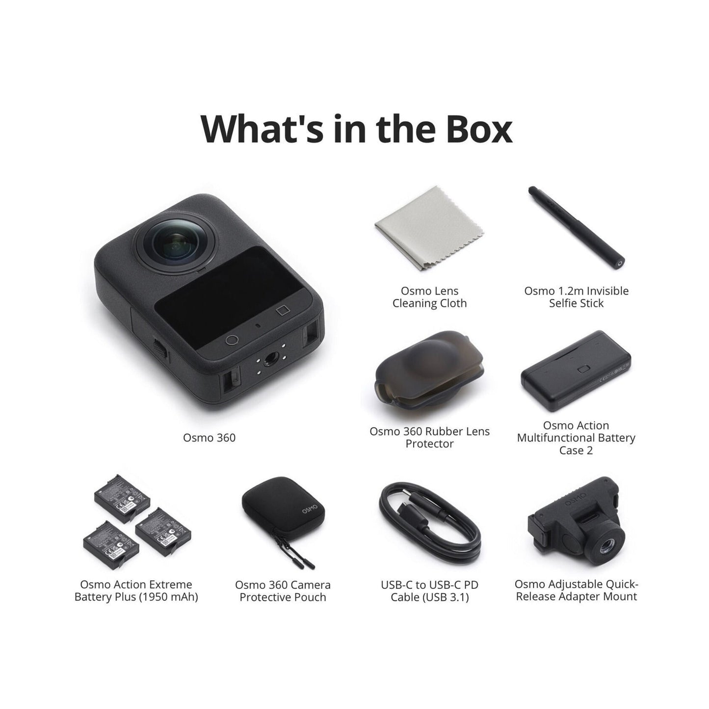 DJI Osmo 360 Action Camera Adventure Combo - 8K 360 Video, 120MP Photos