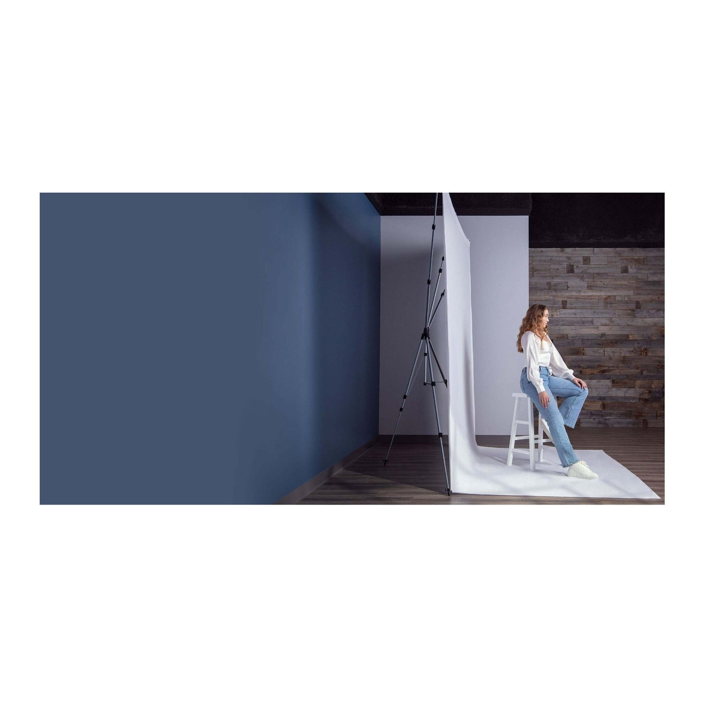 Westcott X-Drop Pro Wrinkle-Resistant 8 x 13 Feet Reflection-Free Backdrop (Buttermilk White)