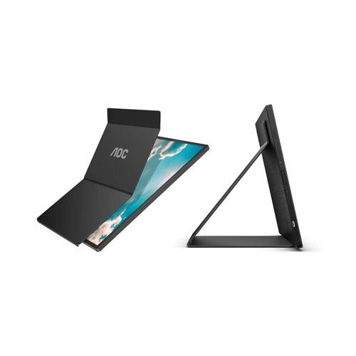AOC 16T2 Portable Monitor, 15.6" Full HD Touch, IPS, USB-C, Micro HDMI (Certified Refurbished)