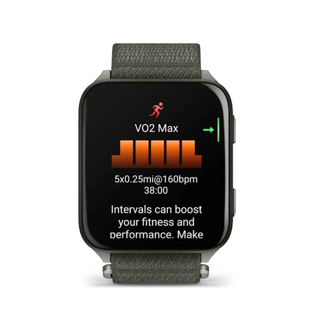 Garmin Venu X1 Moss with Titanium Caseback and Moss ComfortFit Nylon Band