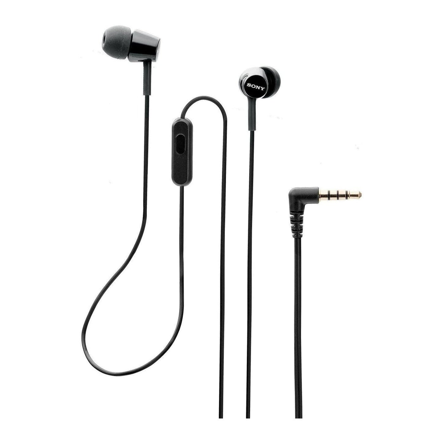 Sony MDR-EX155AP Wired In Ear Black Headphones with Microphone