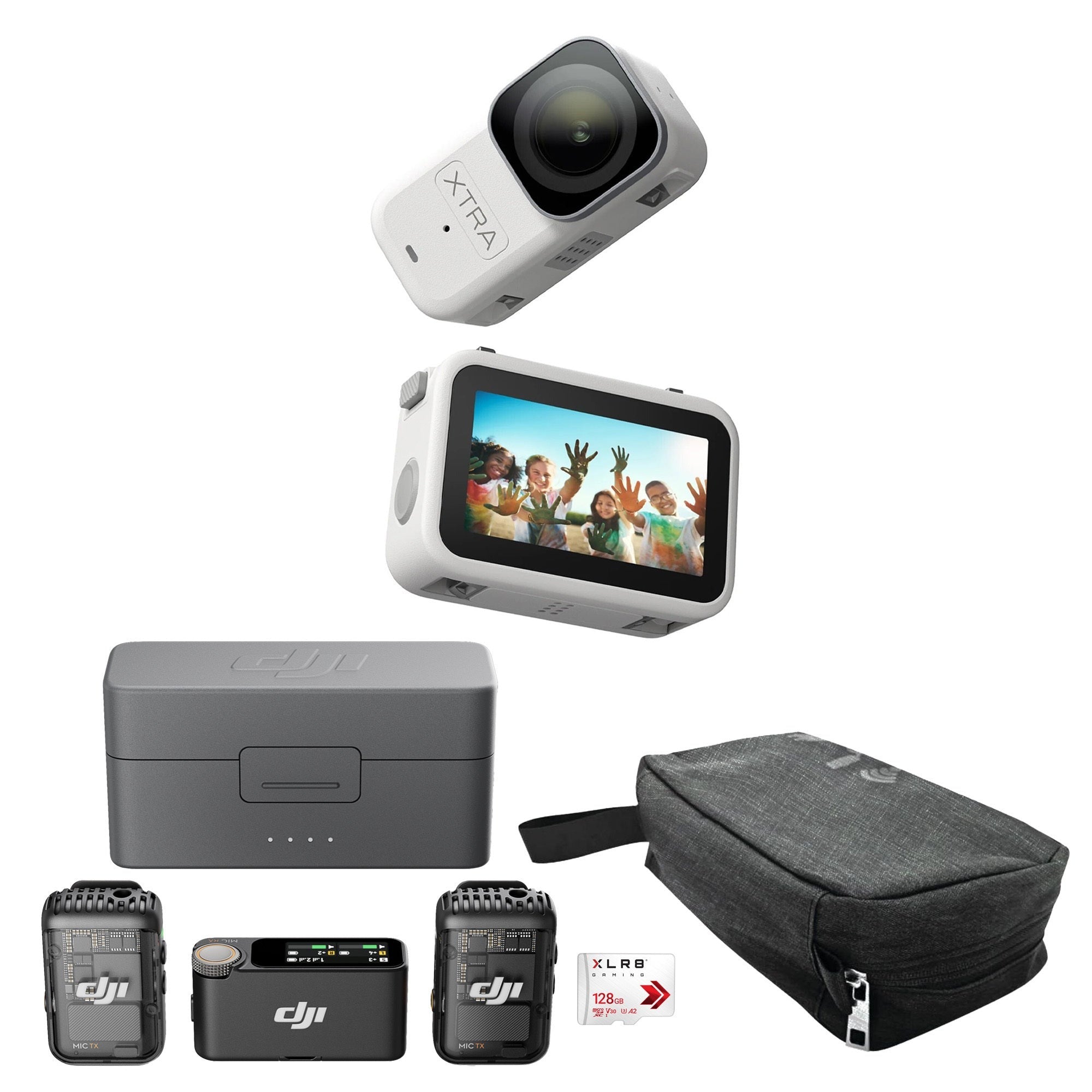 Xtra Atto Action Camera with Mic 2 (2 TX + 1 RX + Charging Case) Bundle