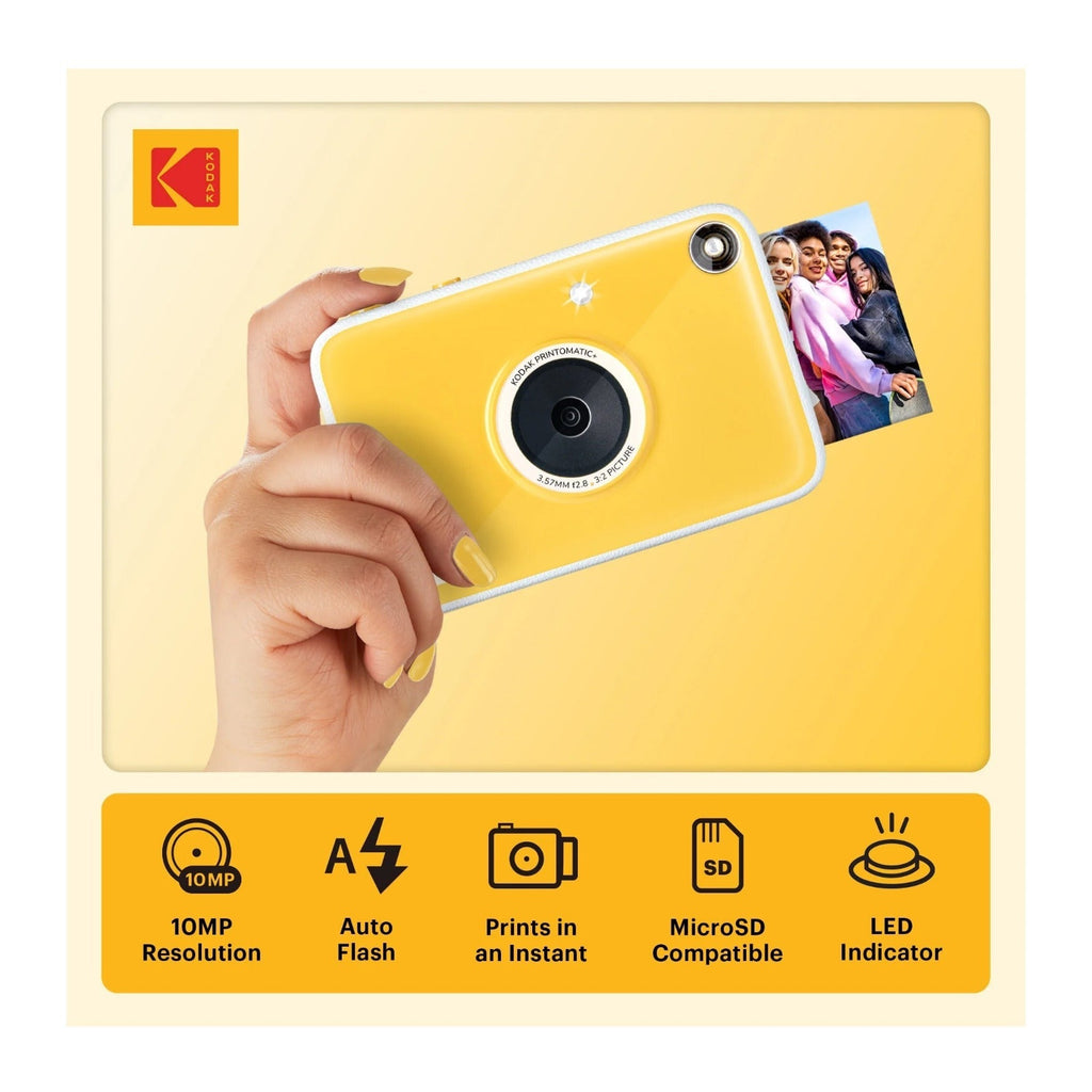 Kodak PRINTOMATIC+ 10MP Instant Digital Camera (Yellow)