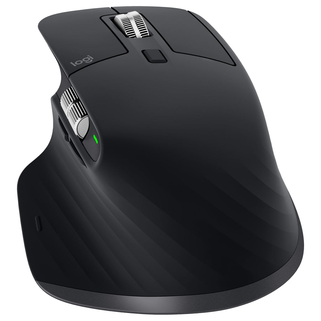 Logitech MX Master 3S Mouse (Black) Bundle with MX Palm Rest and 4-Port USB Hub