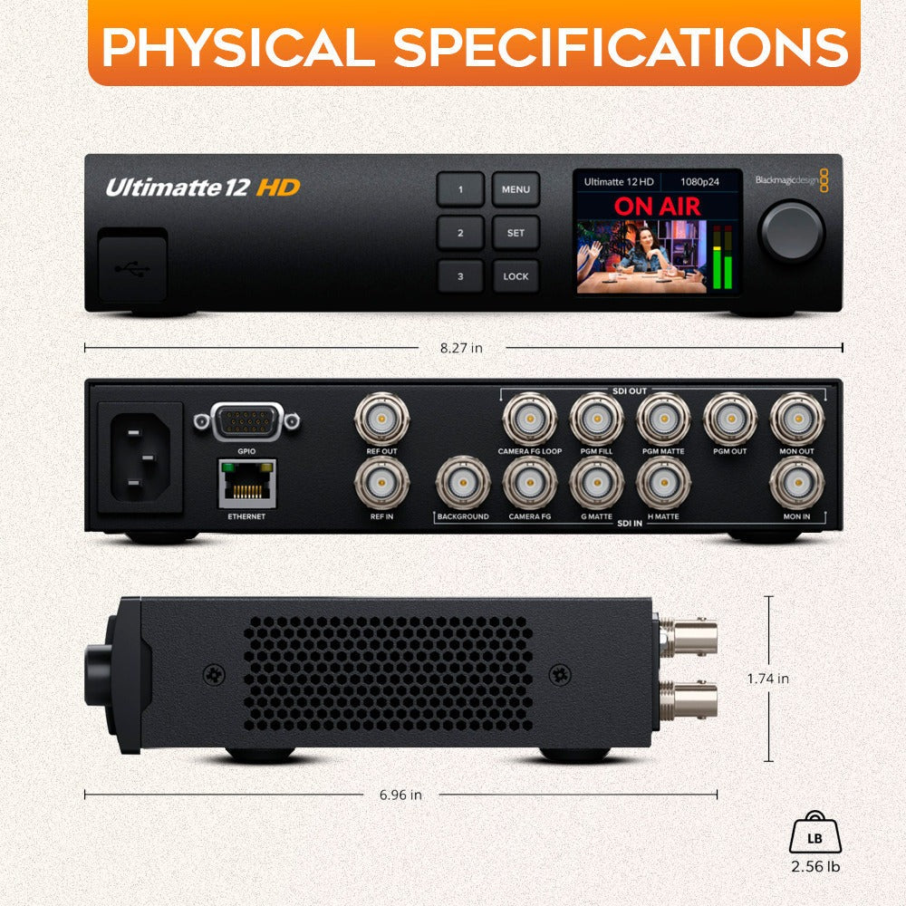 Blackmagic Design Ultimatte 12 HD Keyer/Advanced Compositing Processor with Cables, and Cable Ties