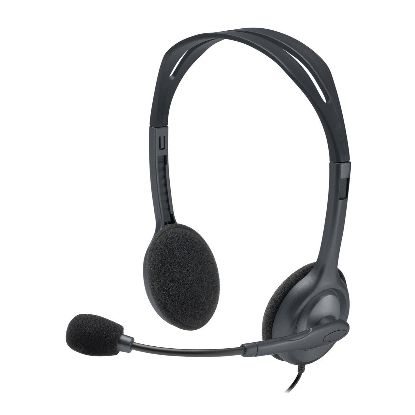 Logitech H111 On-Ear Stereo 3.5mm Multi-Device Headset with Built-in Mic