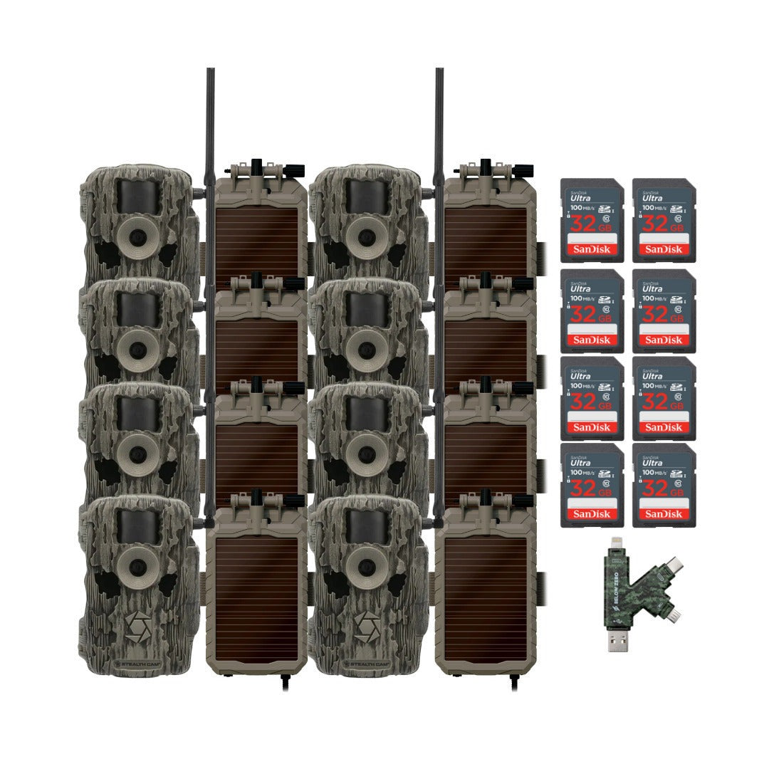 Stealth Cam 36MP Fusion Max Cellular Trail Camera with 80-Feet Detection Range (2-Pack) x 4 Bundle