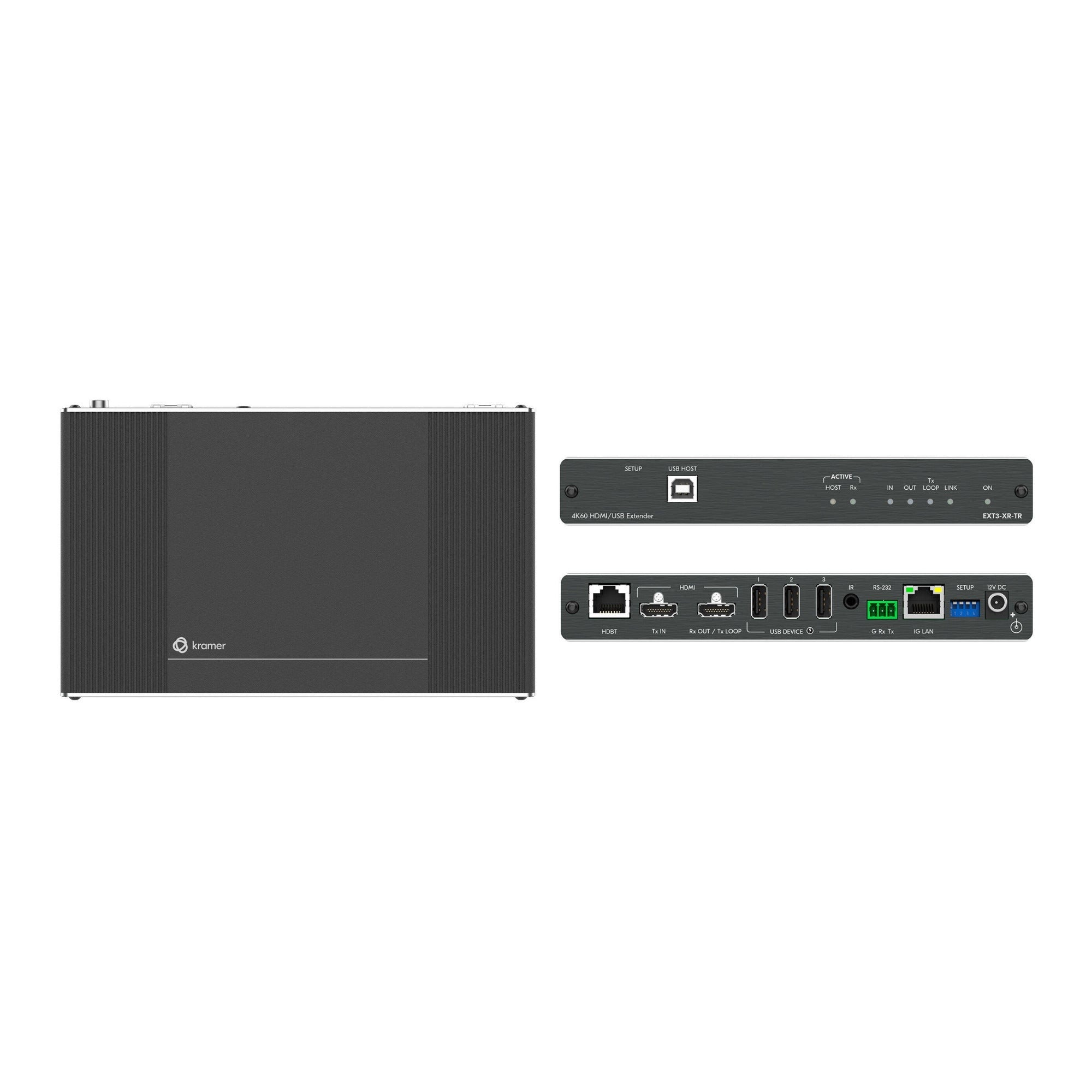 Kramer EXT3-XR-TR 4K60 4:4:4 HDMI Extender HDBaseT 3.0 Video USB Ethernet RS-232 IR