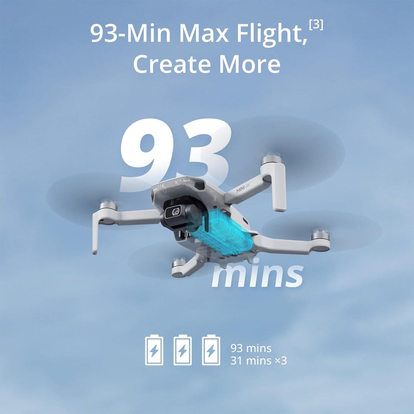 DJI Mini 4K Fly More Combo Drone with 4K UHD Camera and 2-Year Care Refresh Bundle