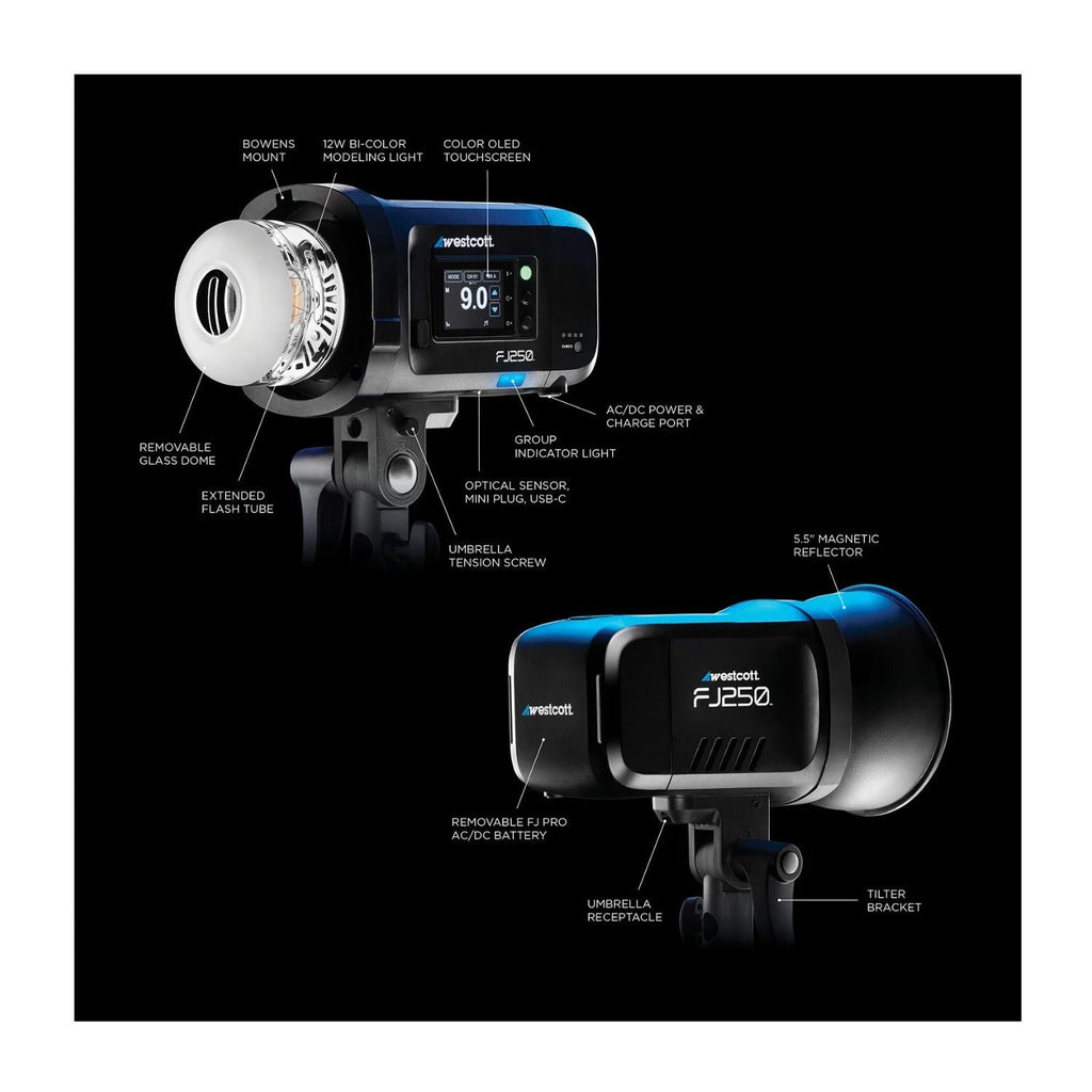Westcott FJ250 Strobe 2-Light Backpack Kit with Wireless Trigger (Sony Cameras)