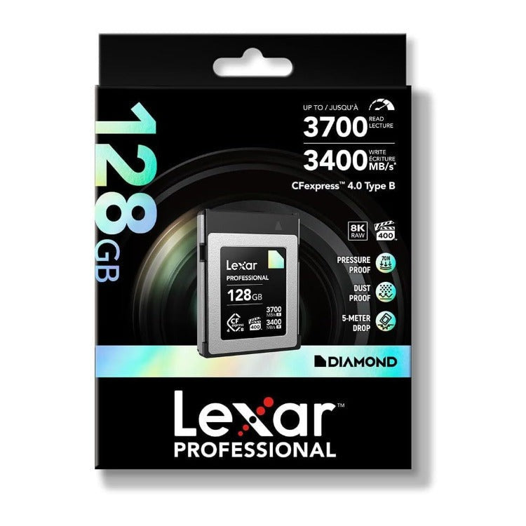 Lexar 128GB Professional DIAMOND CFexpress 4.0 Type B Memory Card