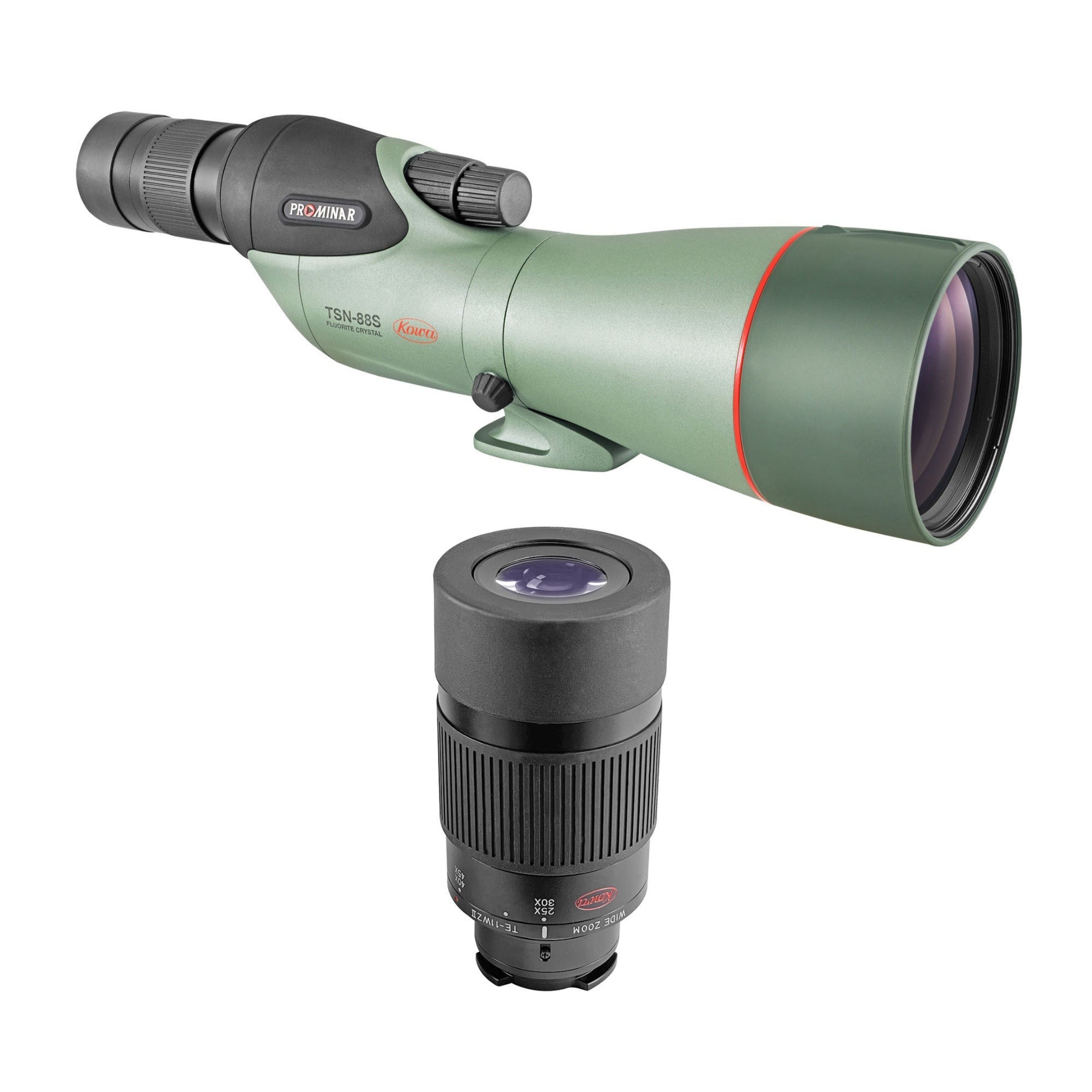 Kowa 88mm Prominar Pure Fluorite Spotting Scope (Straight) & TE-11WZ WA Zoom Eyepiece