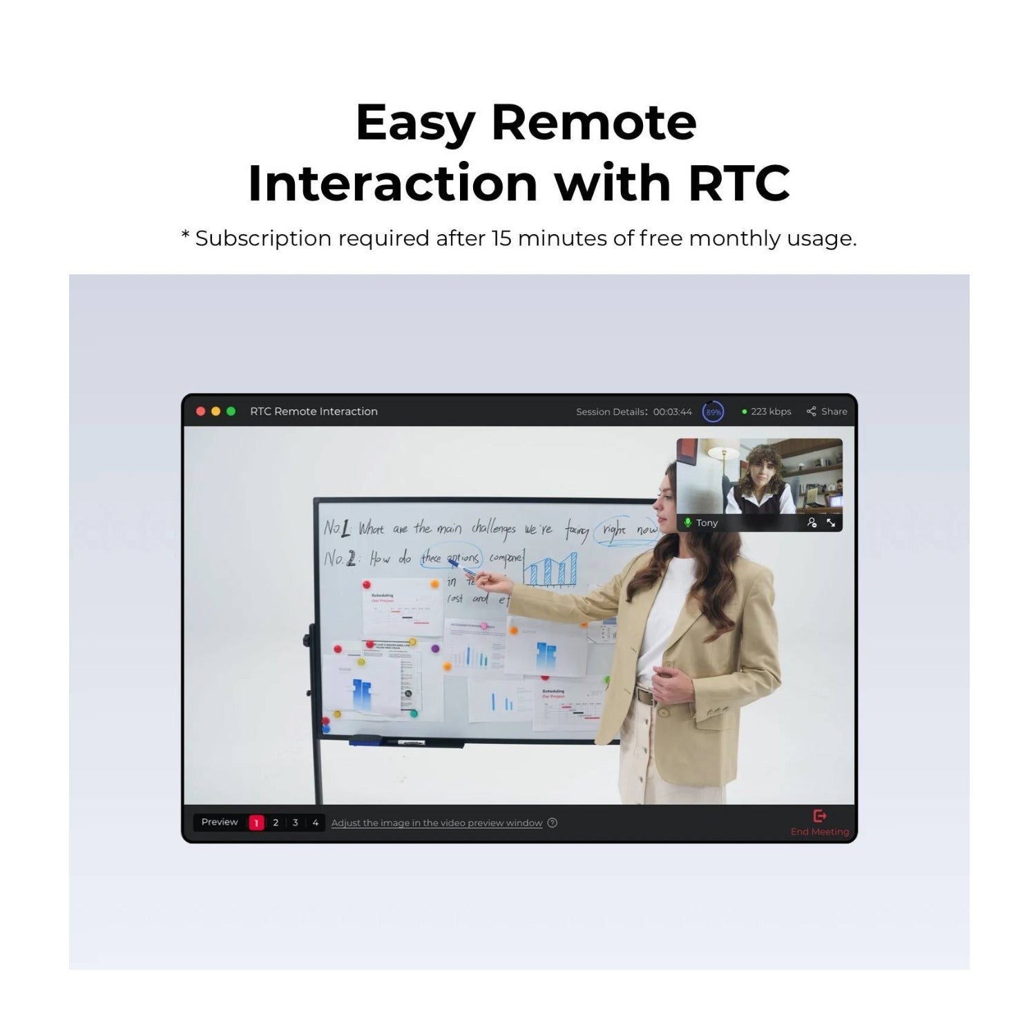 OBSBOT Tiny 3 Lite AI-Powered Spatial Audio 4K PTZ Lite Webcam