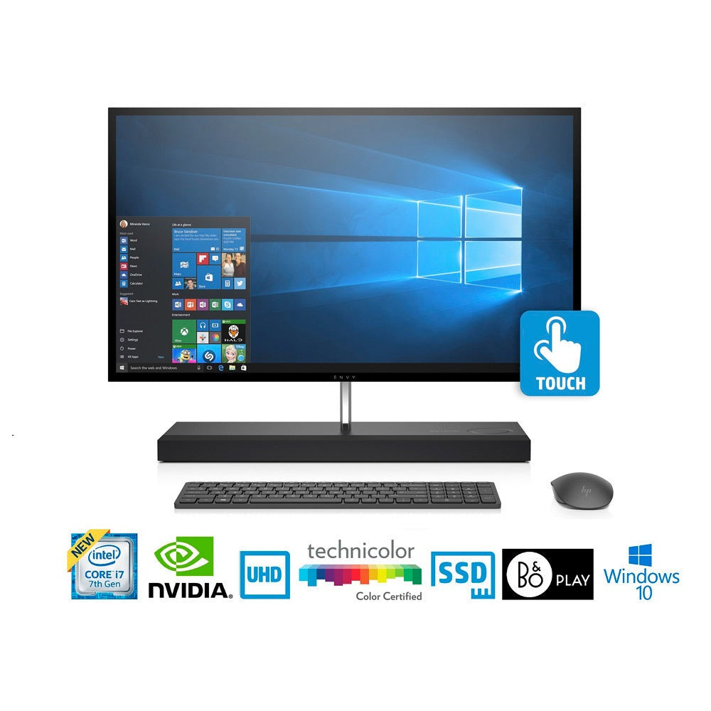 HP Envy 27-b119 27" QHD Touch All-in-One PC, Intel Core i7-7700T, 128GB SSD + 1TB HDD, GTX 950 4GB (Certified Refurbished)
