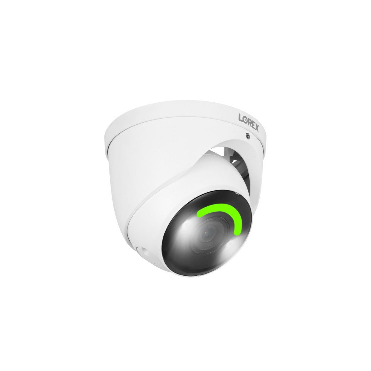 Lorex 4K Smart Security Lighting Deterrence Dome AI PoE IP Wired 8MP Two-Way Audio Camera (White)