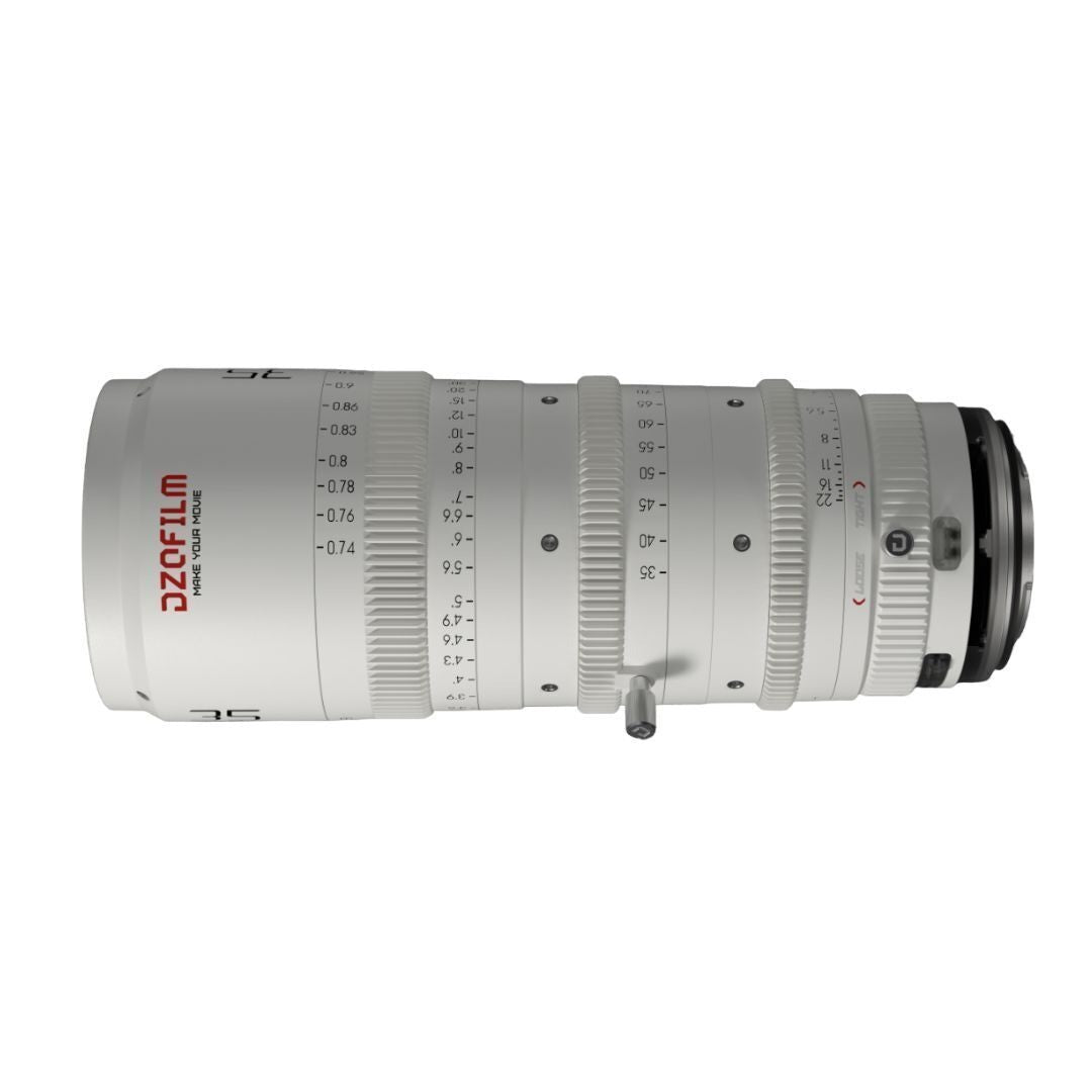 DZOFilm Catta FF 35 to 80mm T2.9 Cine Zoom Lens for Sony E Camera with Parfocal Design (White)