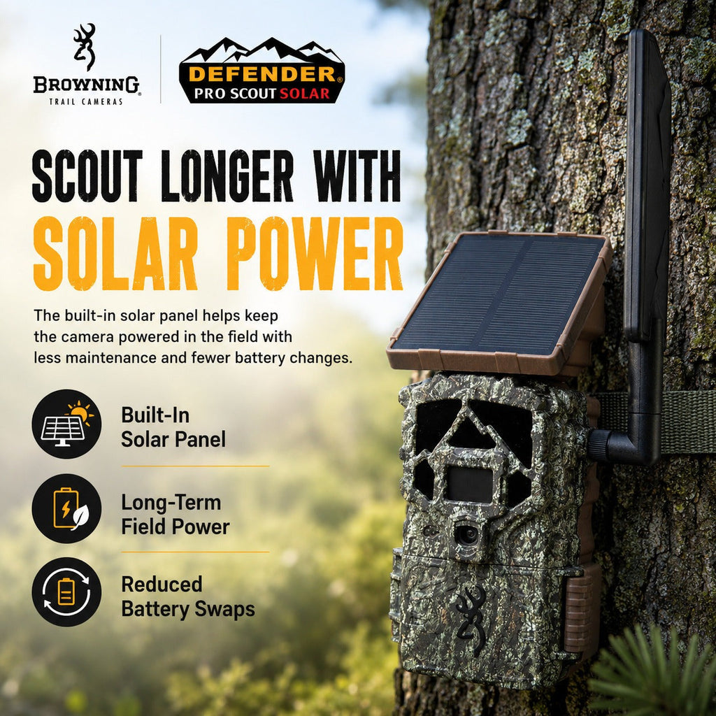 Browning Trail Camera Defender Wireless Pro Scout Max HD Solar (Camo) Bundle