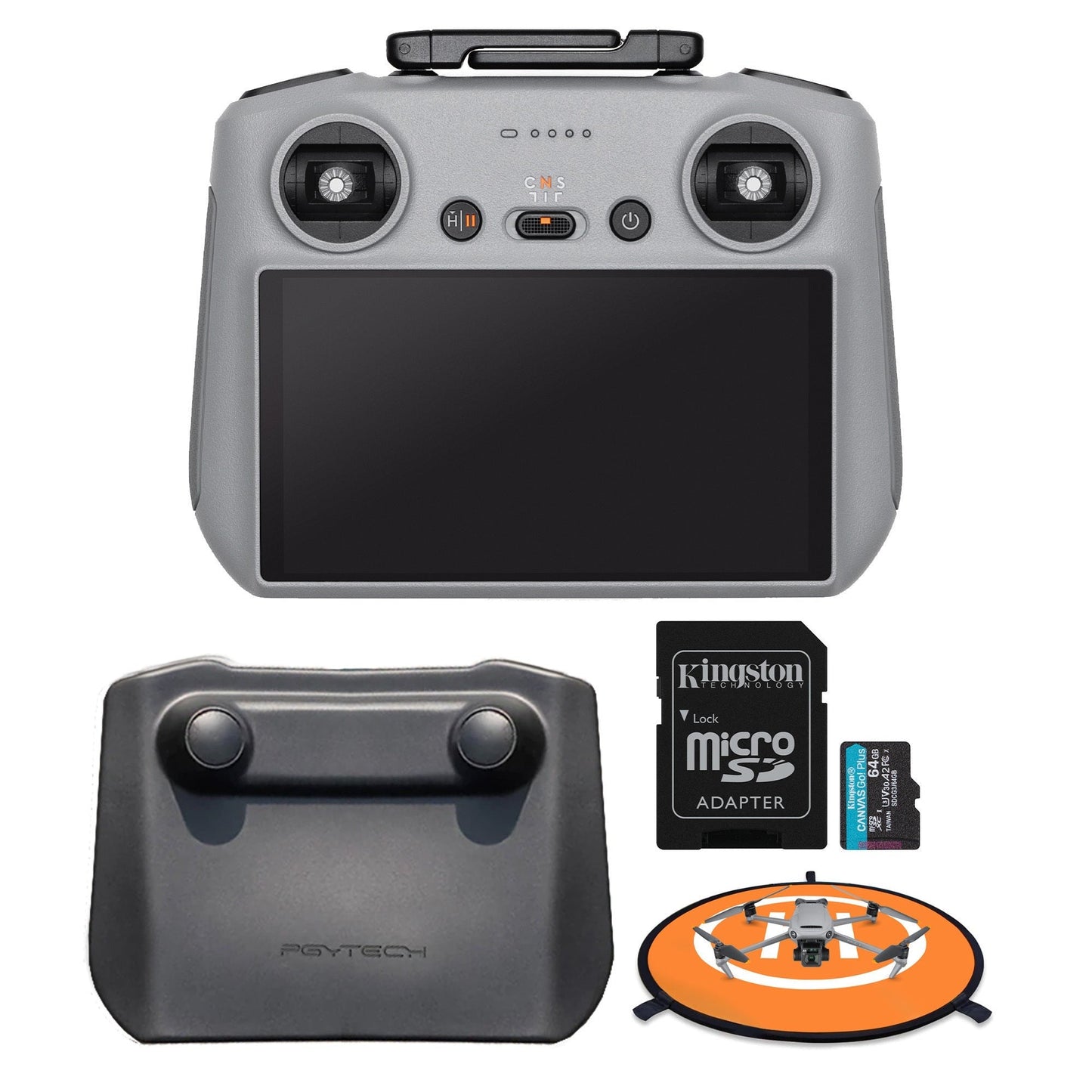 DJI RC 2 Lightweight Remote Controller for DJI Drones with 64GB SD Card and Accessory Bundle
