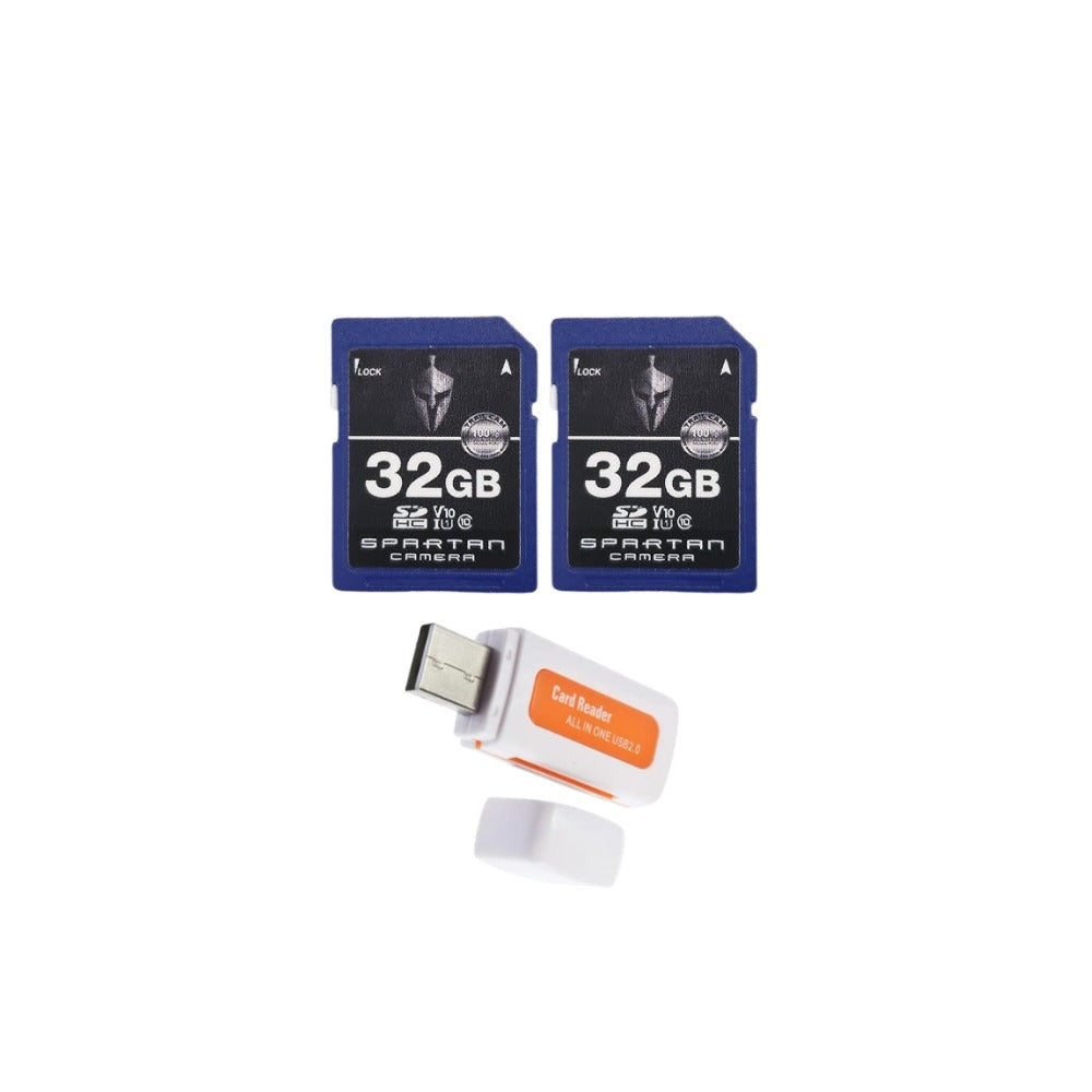 Spartan 32GB Class 10 SD Card (2-Pack) with Micro SD Reader and Writer Bundle