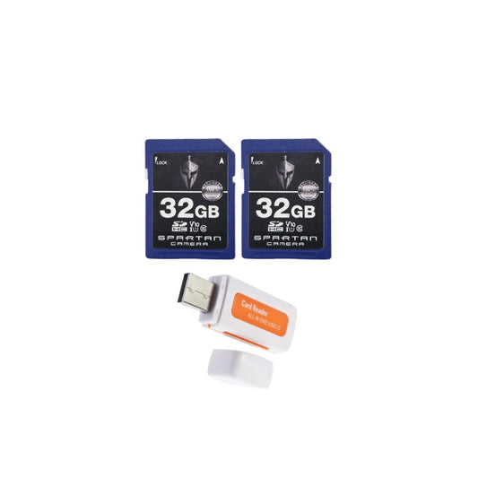 Spartan 32GB Class 10 SD Card (2-Pack) with Micro SD Reader and Writer Bundle