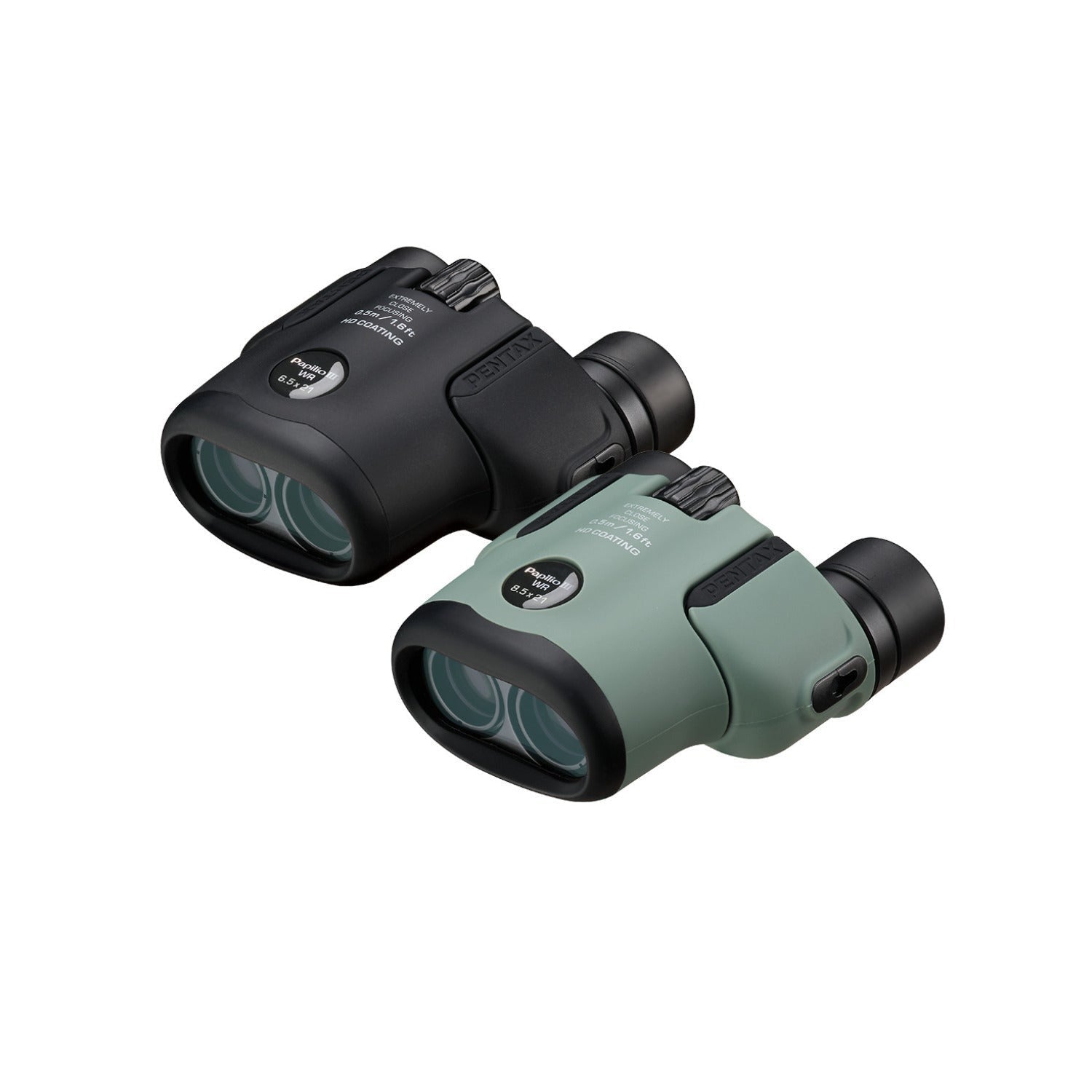 Pentax Papilio III 6.5x21 WR Binoculars with HD Coating 50cm Close Focus (Olive)