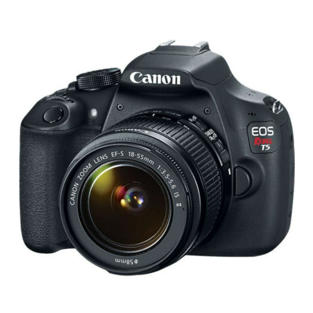 Canon EOS Rebel T5 DSLR Camera with 18-55mm II Lens, 18MP, 3.0" LCD (Black) (Certified Refurbished)