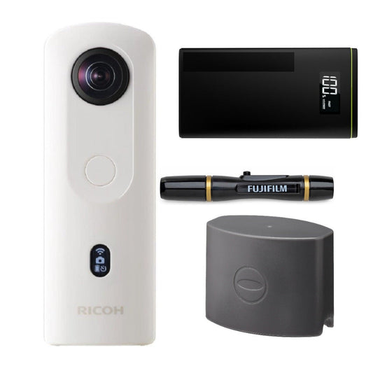 Ricoh Theta SC2 360-Degree 4K Spherical VR Camera (White) with Accessory Bundle